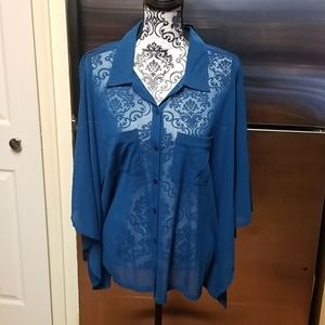 Alfani Sheer Wing Top